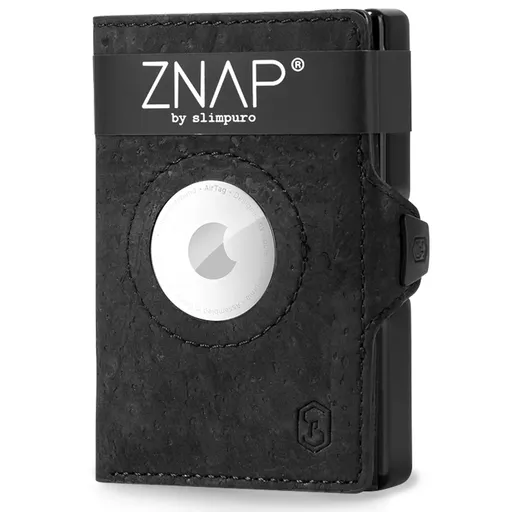 Slimpuro ZNAP Airtag Wallet, 8 karet, přihrádka na mince, 8,9 x 1,5 x 6,3 cm (Š x V x H), ochrana RFID