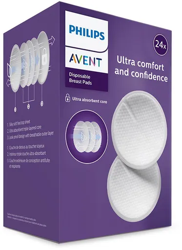 Philips AVENT Prsní vložky jednorázové 24 ks (8710103845782)