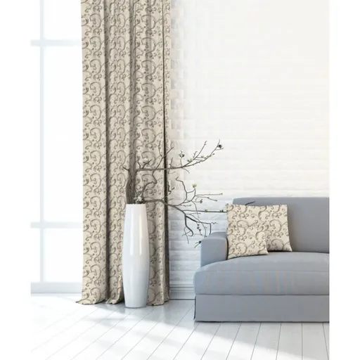 Závěs dekorační nebo látka, Soft Ornament, béžový, 150 cm 150 cm