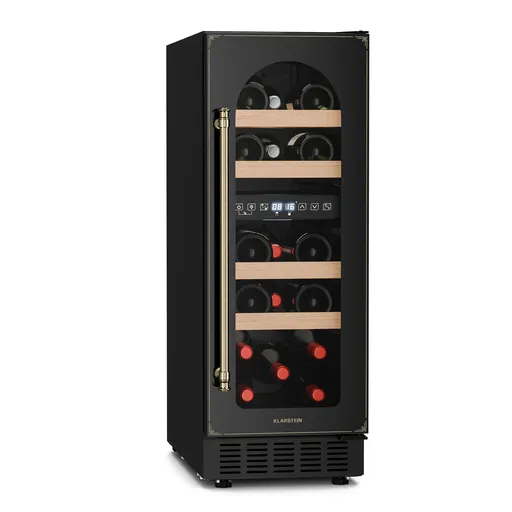 Klarstein Vinovilla Victoria 17 Built-In Duo Vilhelmine Edition, vinotéka, 17 lahví, skleněná dvířka