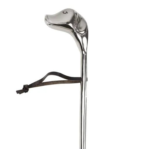 Stříbrná kovová lžíce na obouvání hlava pes retrívr - 50cm Mars & More