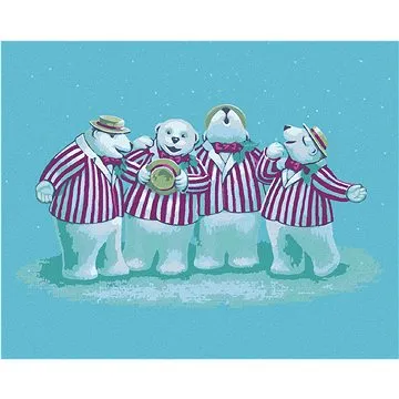 Medvědí kvarteto (Sue Ellen Brown), 40×50 cm, bez rámu a bez vypnutí plátna (5004250)