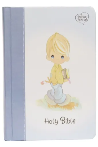 NKJV, Precious Moments Small Hands Bible, Hardcover, Blue, Comfort Print - Thomas Nelson