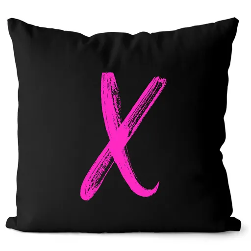 Polštář – písmeno X (Velikost: 55 x 55 cm, Barva: Růžová)