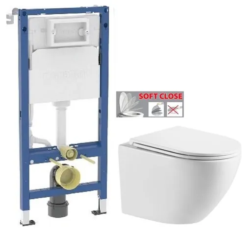 GEBERIT DuofixBasic bez tlačítka + WC INVENA LIMNOS WITH SOFT, včetně soft/close sedátka 458.103.00.2 X LI1