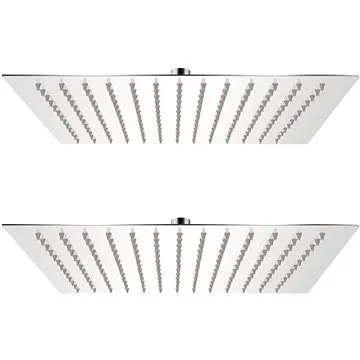 Dešťové sprchové hlavice 2 ks 25×25 cm nerezová ocel 275940