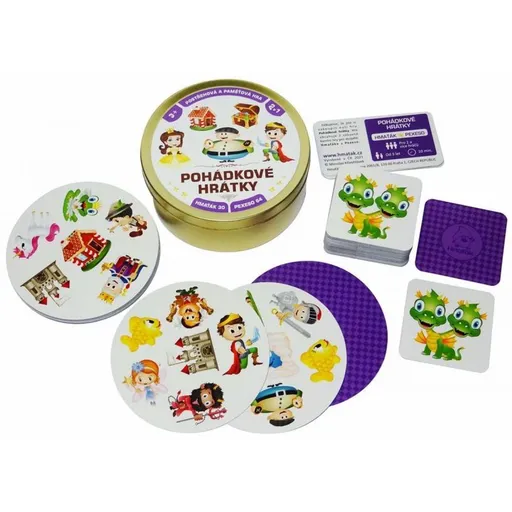 Pohádkové hrátky 2v1 společenská hra v plechové krabičce