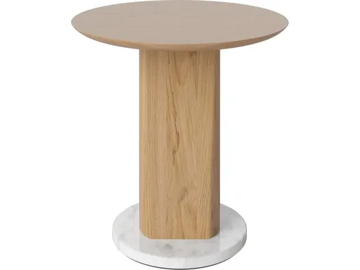 Konferenční stolek Root Ø42, v. 44 cm, více variant - Bolia Varianta: olejovaný dub, šedý/bílý mramor