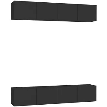 SHUMEE 4 ks černá, 80 × 30 × 30 cm (3078745)