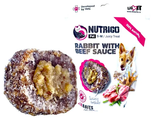 LK Baits Pet Pamlsek Nutrigo Dog Králík s hovězí omáčkou,LK Baits Pet Pamlsek Nutrigo Dog Králík s hovězí omáčkou