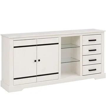 Danish Style Komoda Zina, 170 cm, bílá (NT00208)