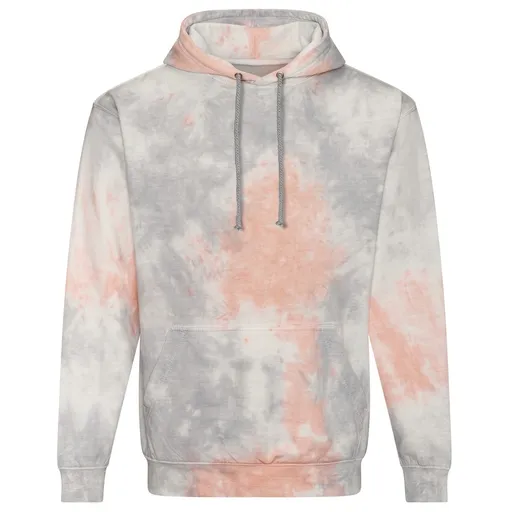 Just Hoods Batikovaná mikina - Šedá / růžová / mramorová | L