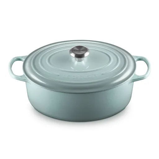 Kastrol SIGNATURE 31 cm, 6,3 l, oválný, SEA SALT, litina, Le Creuset