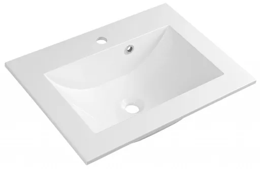 SAPHO YUKON umyvadlo, litý mramor, 60x45cm, bílá YU060