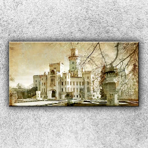 IMPAR Fotografie na plátno Zámek Hluboká - sépie 100x50 cm