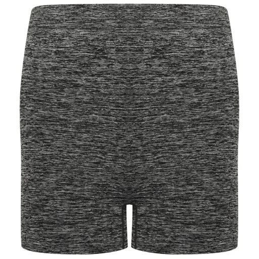 Tombo Dámské bezešvé sportovní kraťasy - Tmavě šedý melír | S/M