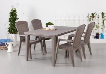 Elvisia Záhradný set FINN 4 + 1 | cappuccino