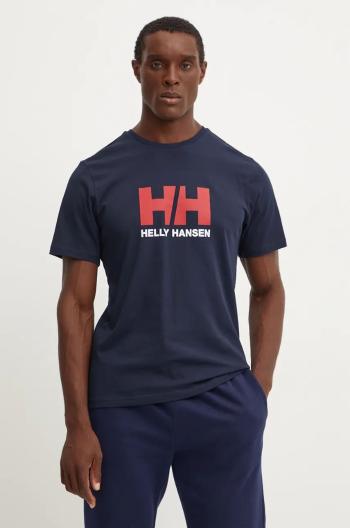 Bavlněné tričko Helly Hansen HH LOGO tmavomodrá barva, s potiskem, 30396