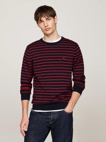 Tommy Hilfiger pánský pruhovaný svetr  - XXL (0A5)