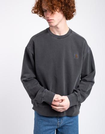 Carhartt WIP Nelson Sweat Charcoal garment dyed XS