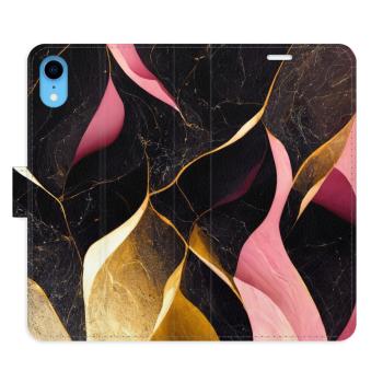 Flipové pouzdro iSaprio - Gold Pink Marble 02 - iPhone XR