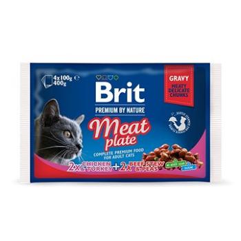 Brit Premium Cat Pouches Meat Plate 400 g (4  × 100 g) (8595602506262)