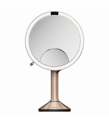 Simplehuman Kosmetické zrcátko s dotykovým ovládáním intenzity osvětlení Rose Gold Sensor Trio