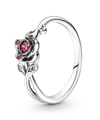 Pandora Stříbrný prsten Růže Disney Kráska a Zvíře 190017C01 52 mm