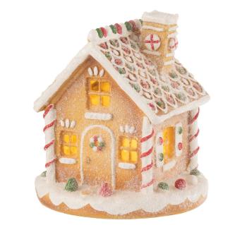 Vánoční perníková chaloupka s Led světýlky Gingerbread House - 22*22*23 cm 45209