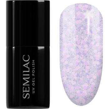 Semilac UV Hybrid Crushed_ICE gelový lak na nehty s použitím UV/LED lampy odstín 492 Icy Lavender Bliss 7 ml
