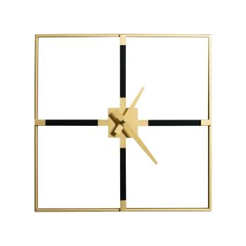 ArtFir Nástenné hodiny 24 | zlatá/čierna 60 x 5 x 60 cm