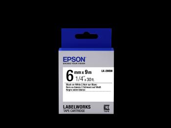 Epson LabelWorks LK-2WBN C53S652003 6mm x 9m, černý tisk / bílý podklad, originální páska