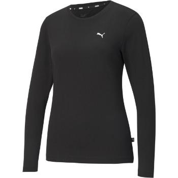 Puma ESSENTIALS LONG SLEEVE TEE Dámské triko, černá, velikost