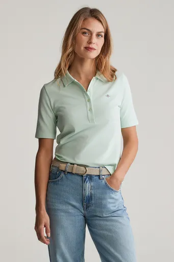 POLOKOŠILE GANT SLIM SHIELD SS PIQUE POLO FADED MINT