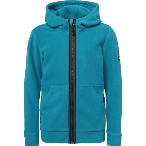 Lewro DIAN Dětská fleecová mikina, tyrkysová, velikost 164-170