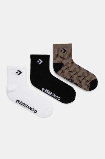 Ponožky Converse 3-pack pánské, bílá barva, E1302A-3010