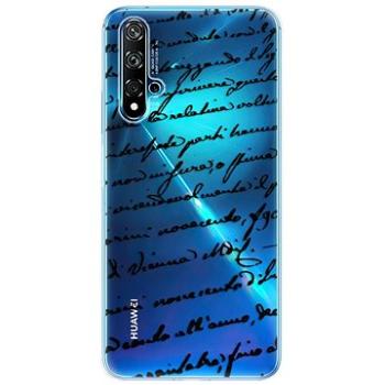 iSaprio Handwriting 01 Black pro Huawei Nova 5T (hawri01b-TPU3-Nov5T)