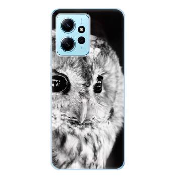 Odolné silikonové pouzdro iSaprio - BW Owl - Xiaomi Redmi Note 12 5G