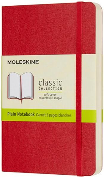 Moleskine - zápisník - měkký, čistý, červený S