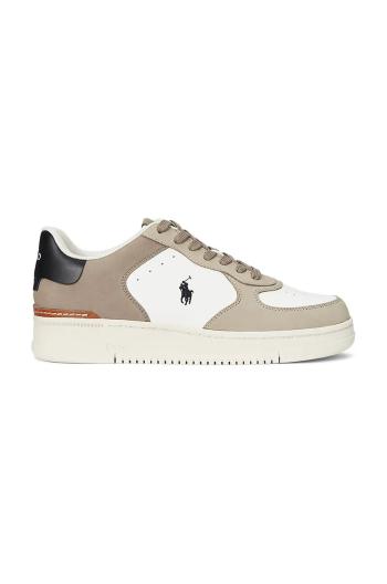 Kožené sneakers boty Polo Ralph Lauren Masters Crt béžová barva, 809955690004