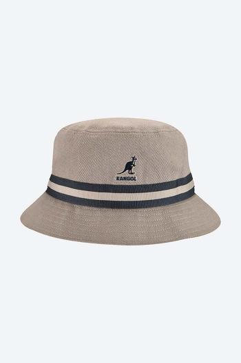 Bavlněný klobouk Kangol Stripe Lahinch tmavomodrá barva, K4012SP.GREY-GREY