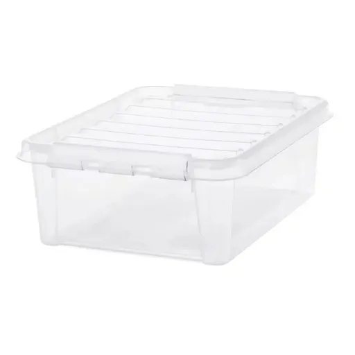 SmartStore Úložný box s bílými klipy Classic, 21 l, 21 l