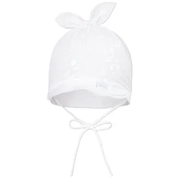 Broel dívčí čepice na zavazování Dana bílá 40 cm (0399005)