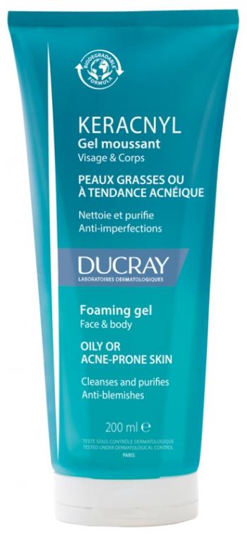 Ducray Čisticí pleťový gel Keracnyl (Gel Cleanser) 200 ml