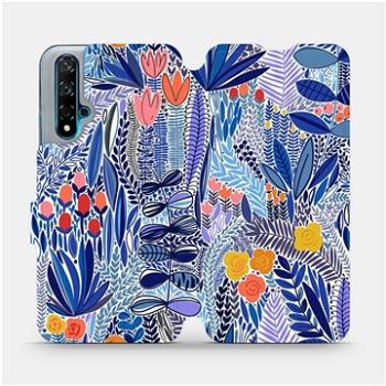 Flip pouzdro na mobil Huawei Nova 5T - MP03P Modrá květena (5903516761609)