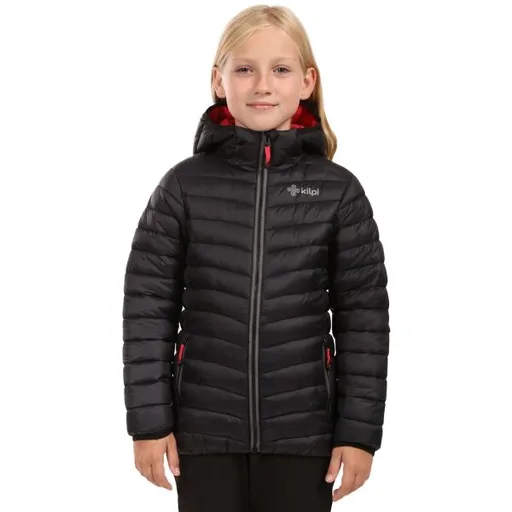 KILPI REBEKI Dívčí zateplená bunda, černá, velikost