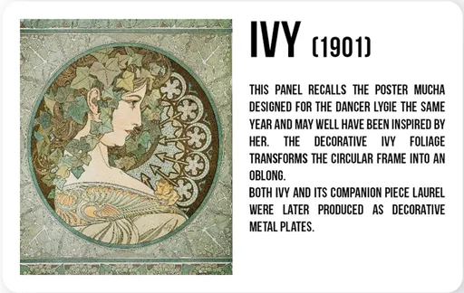 Magnet Alfons Mucha - Ivy