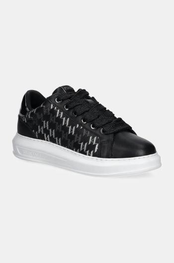 Kožené sneakers boty Karl Lagerfeld KAPRI MENS černá barva, KL52544