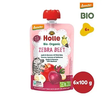 HOLLE Zebra Beet-BIO  jablko   banán a červená řepa 6× 100 g (7640161876996)