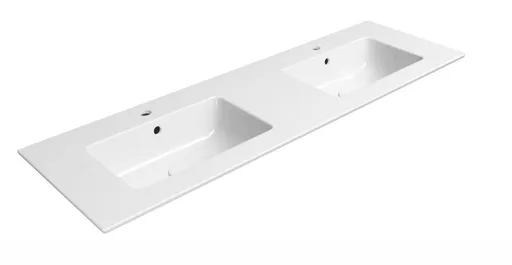 GSI PURA keramické dvojumyvadlo Slim 142x46cm, bílá ExtraGlaze 8889111